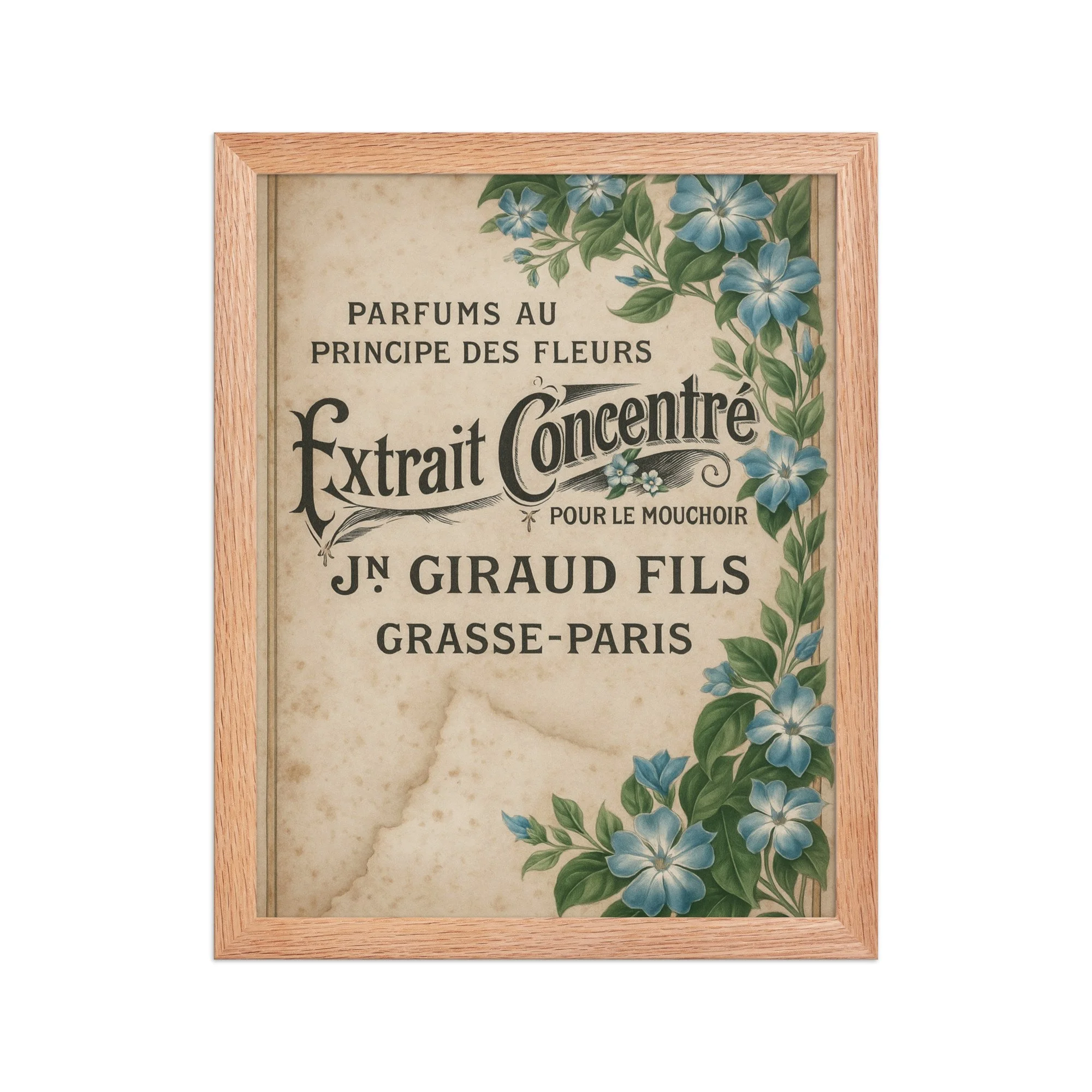Vintage French Extrait Concentré Framed Print