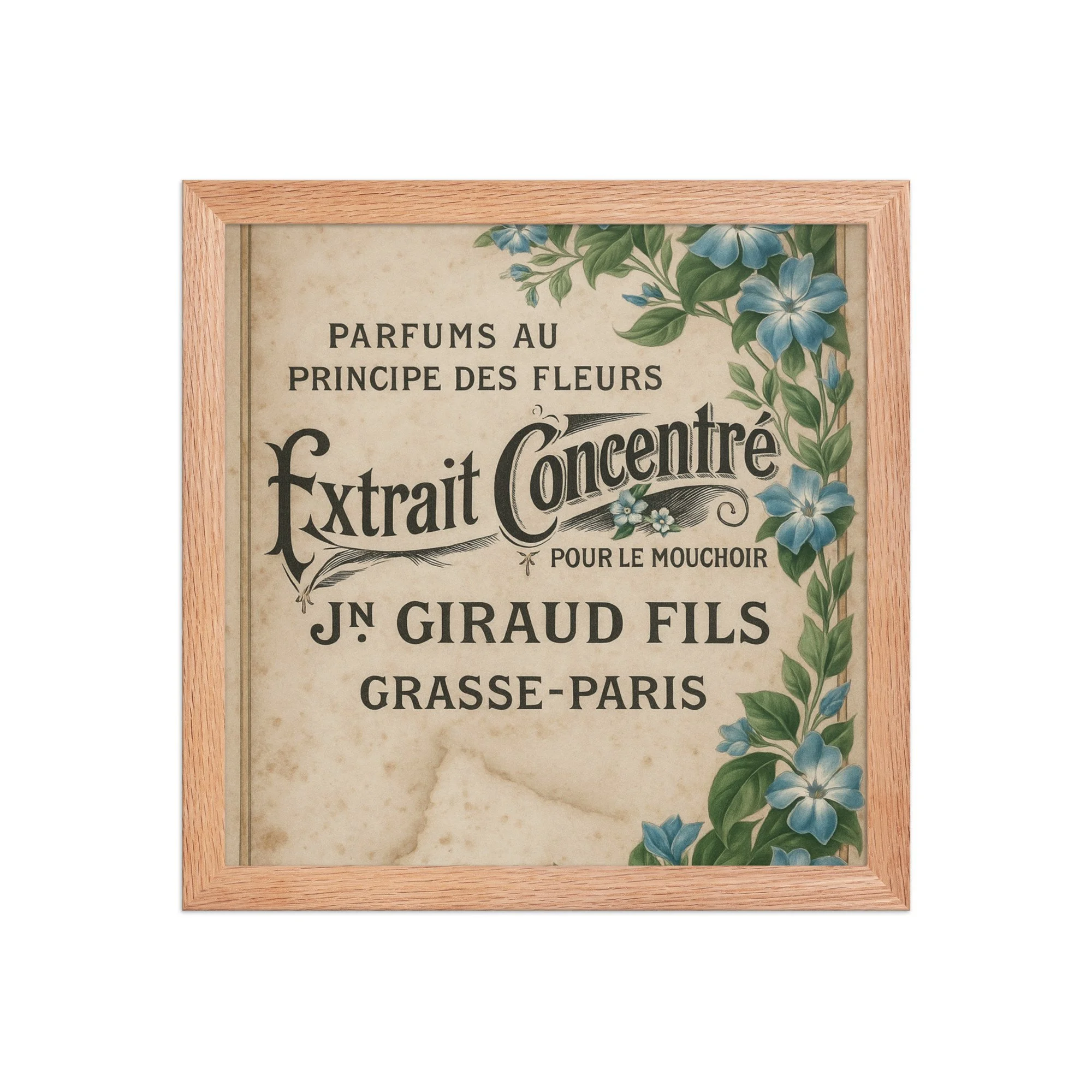 Vintage French Extrait Concentré Framed Print