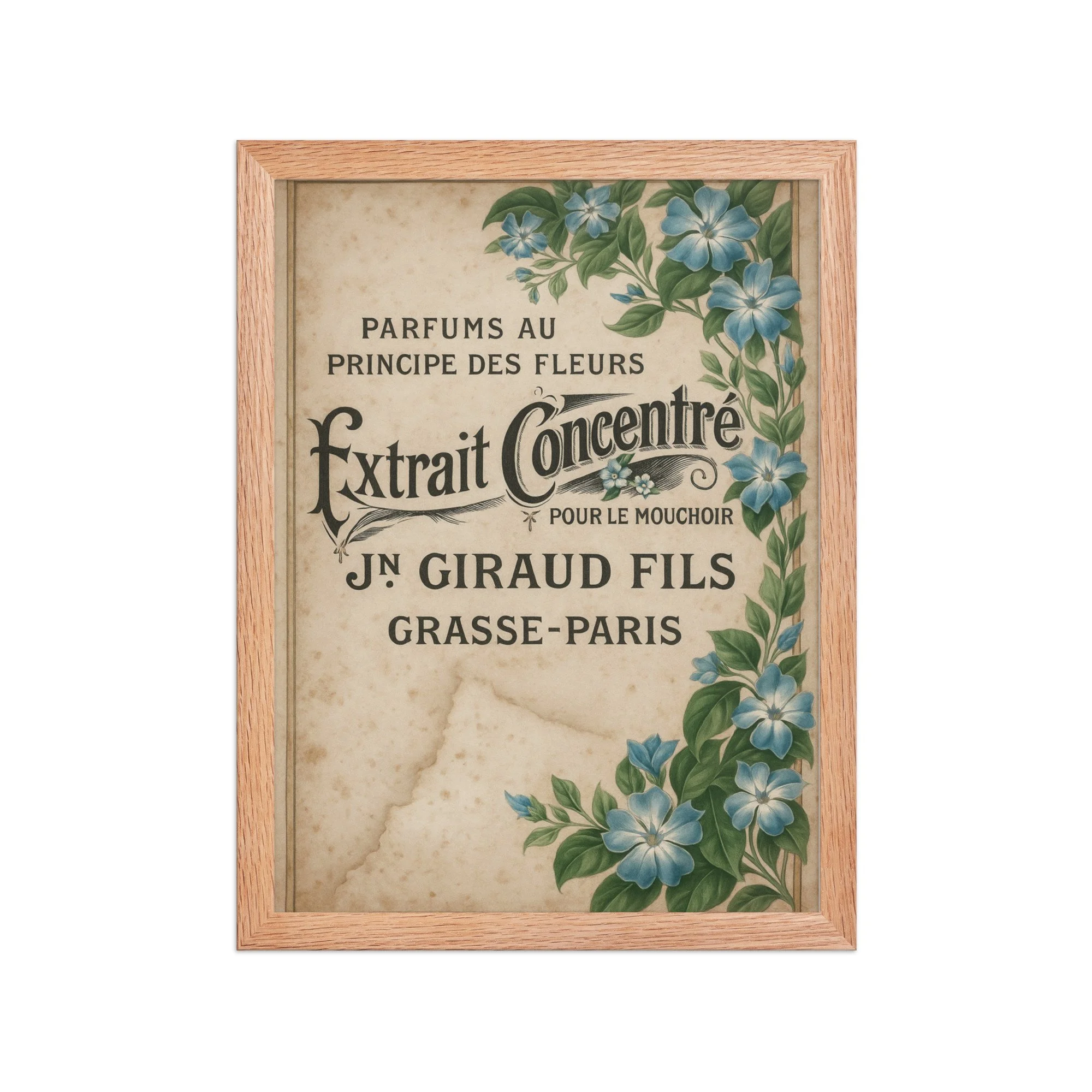 Vintage French Extrait Concentré Framed Print