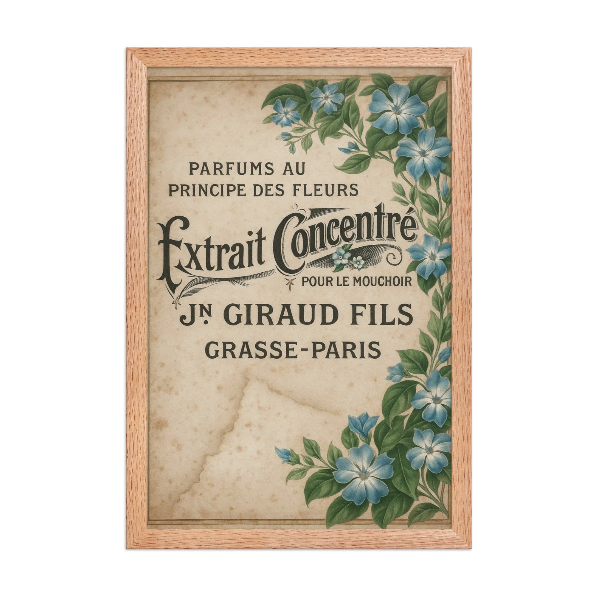 Vintage French Extrait Concentré Framed Print