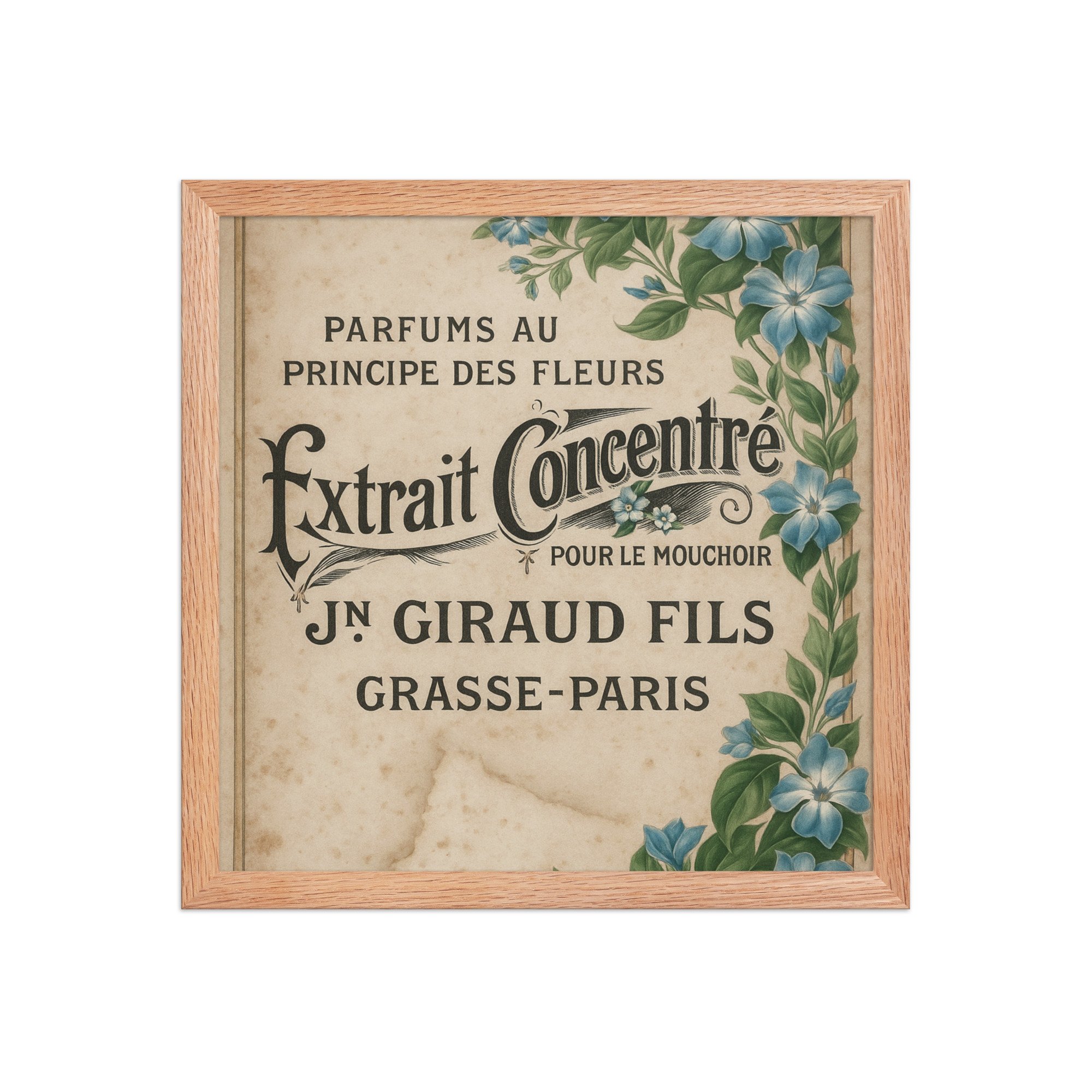 Vintage French Extrait Concentré Framed Print