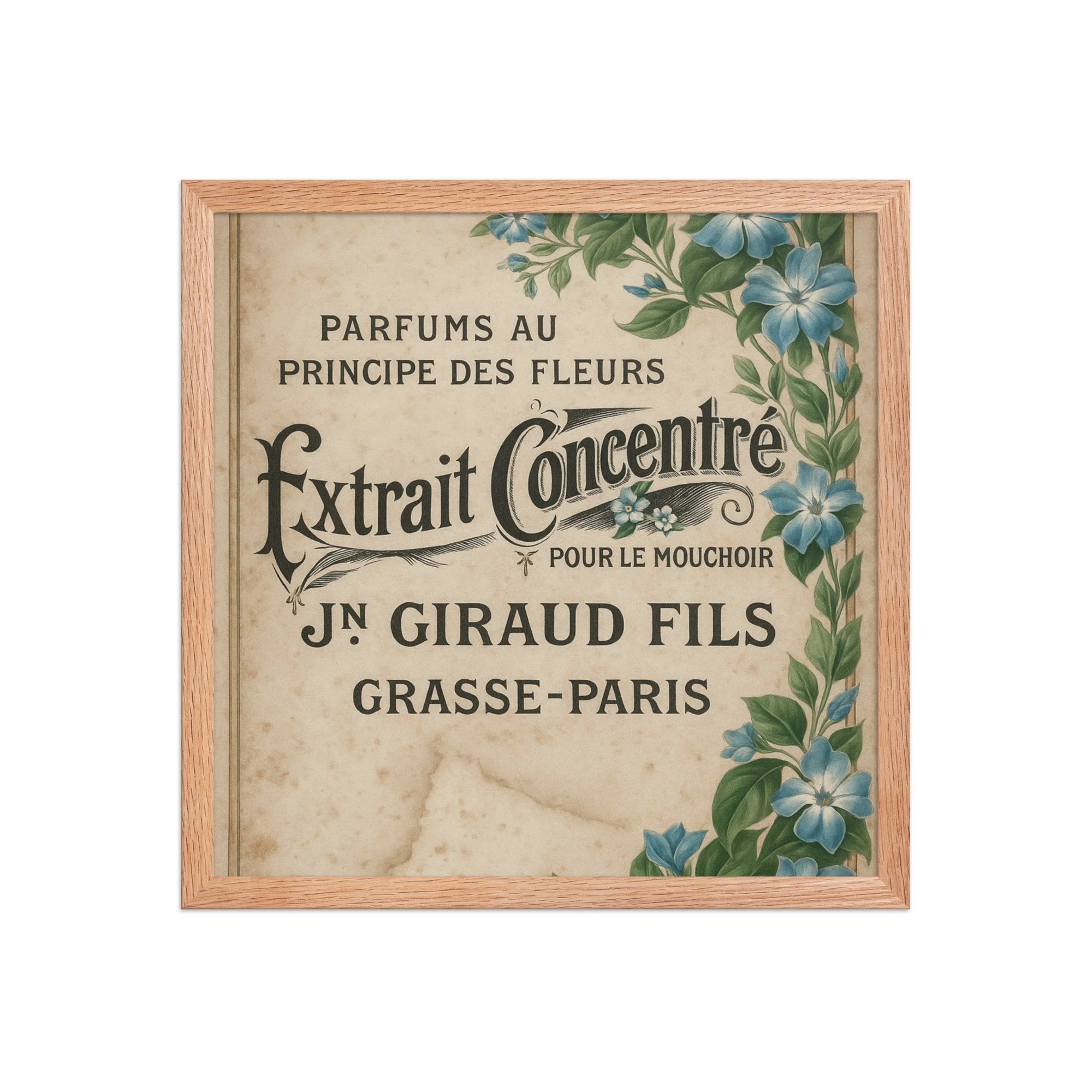 Vintage French Extrait Concentré Framed Print