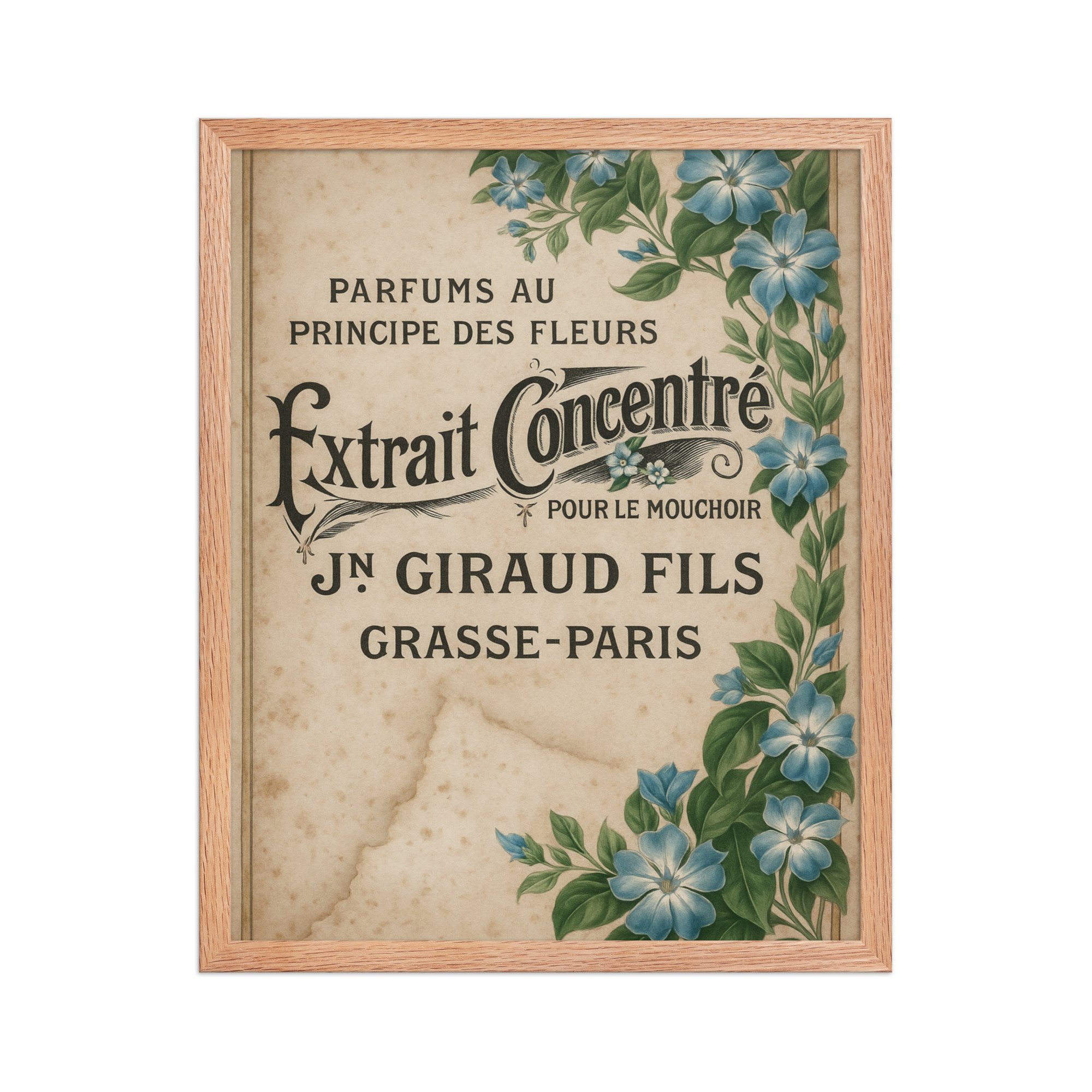 Vintage French Extrait Concentré Framed Print