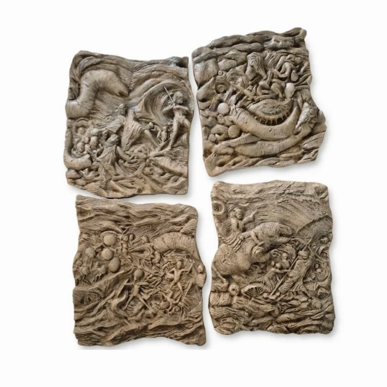 Ancient Space War Bas Relief