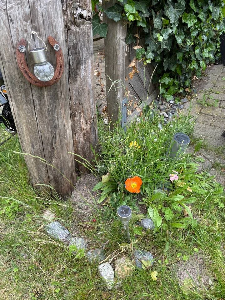 Terasse mit Blümchen