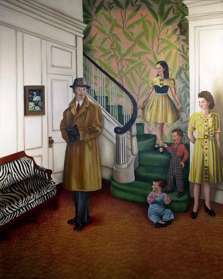 "Daddy's Home", oil on canvas, 48 x 60 inches
