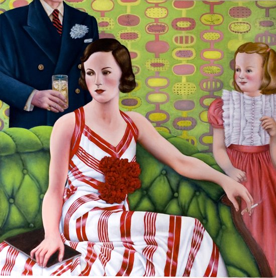"Family Portrait", oil on canvas, 48 x 48 in