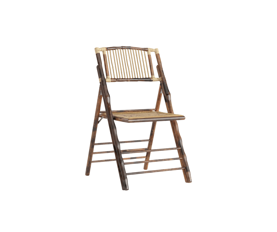 Wooden high chair with a woven backrest and footrest, suitable for a young child or toddler.