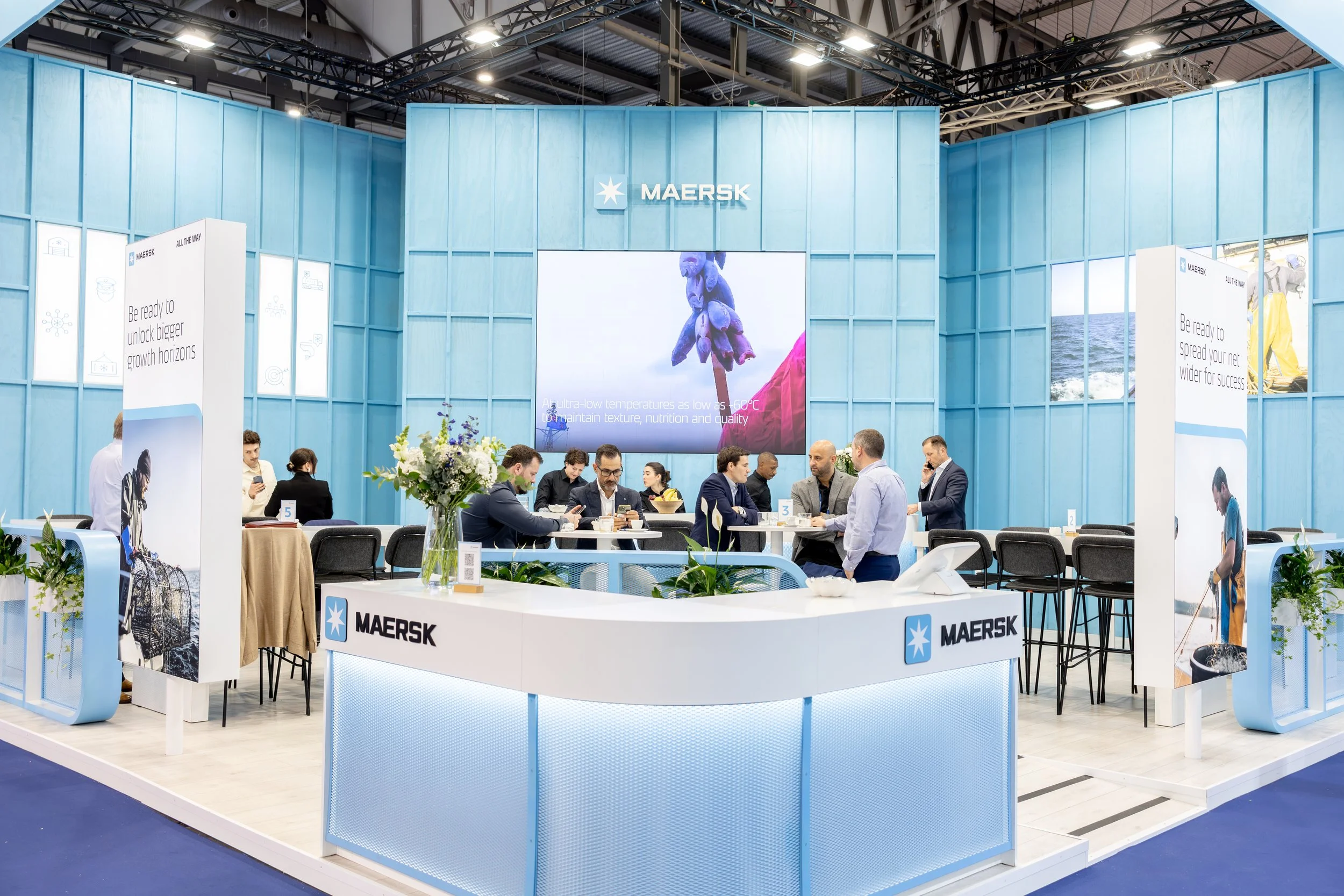 SEA FOOD EXPO BARCELONA. EVENT PRODUCERS. FAIR. BARCELONA FAIR. MAERSK STAND.