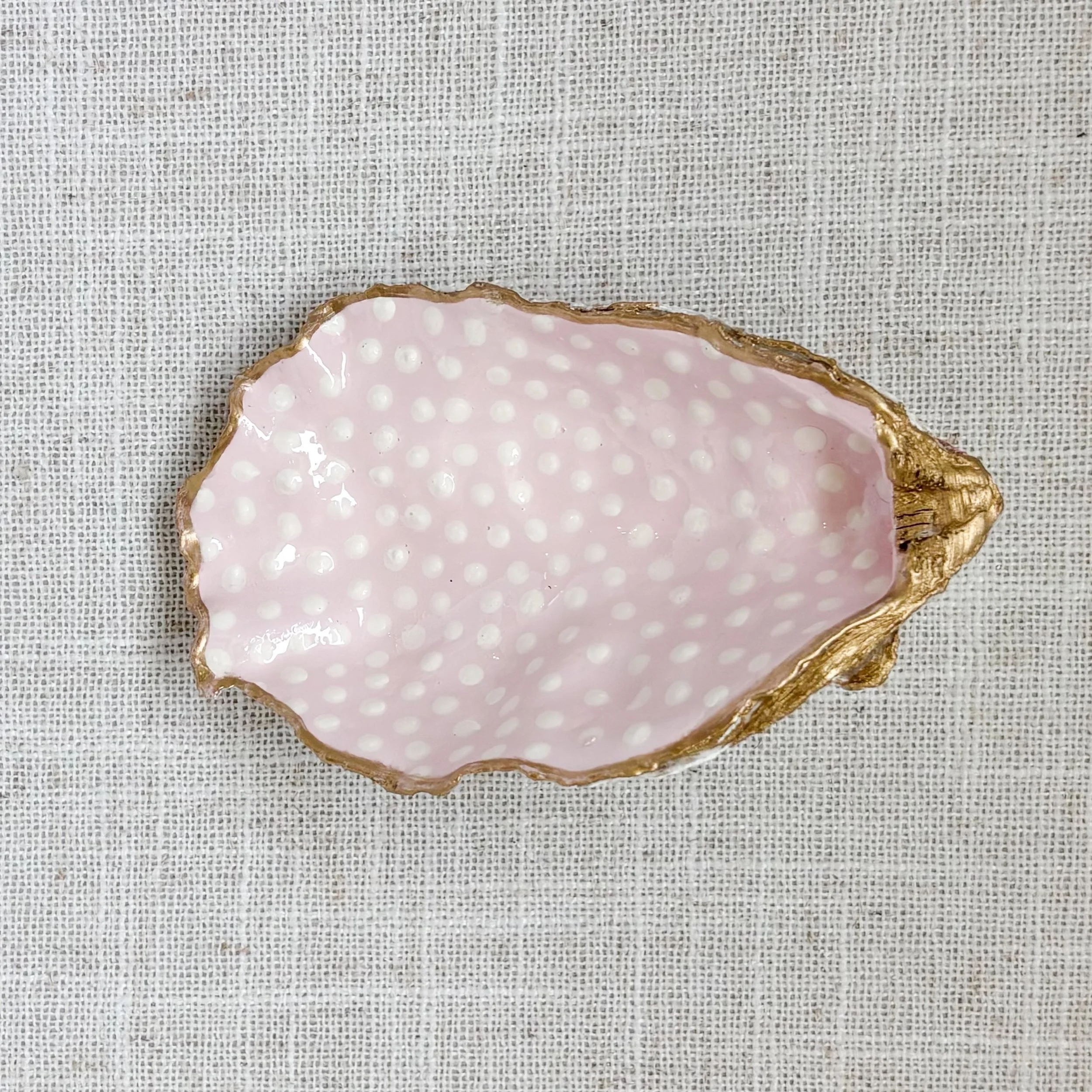 Blush Polka Dot Oyster Dish