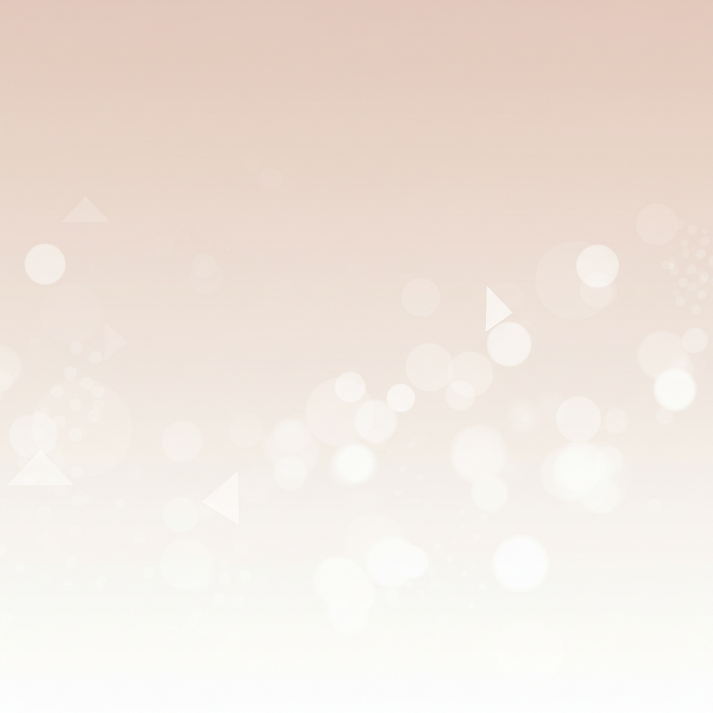 Blurred abstract background with soft pink and white light bubbles and geometric shapes.