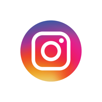 Instagram logo with a gradient background.