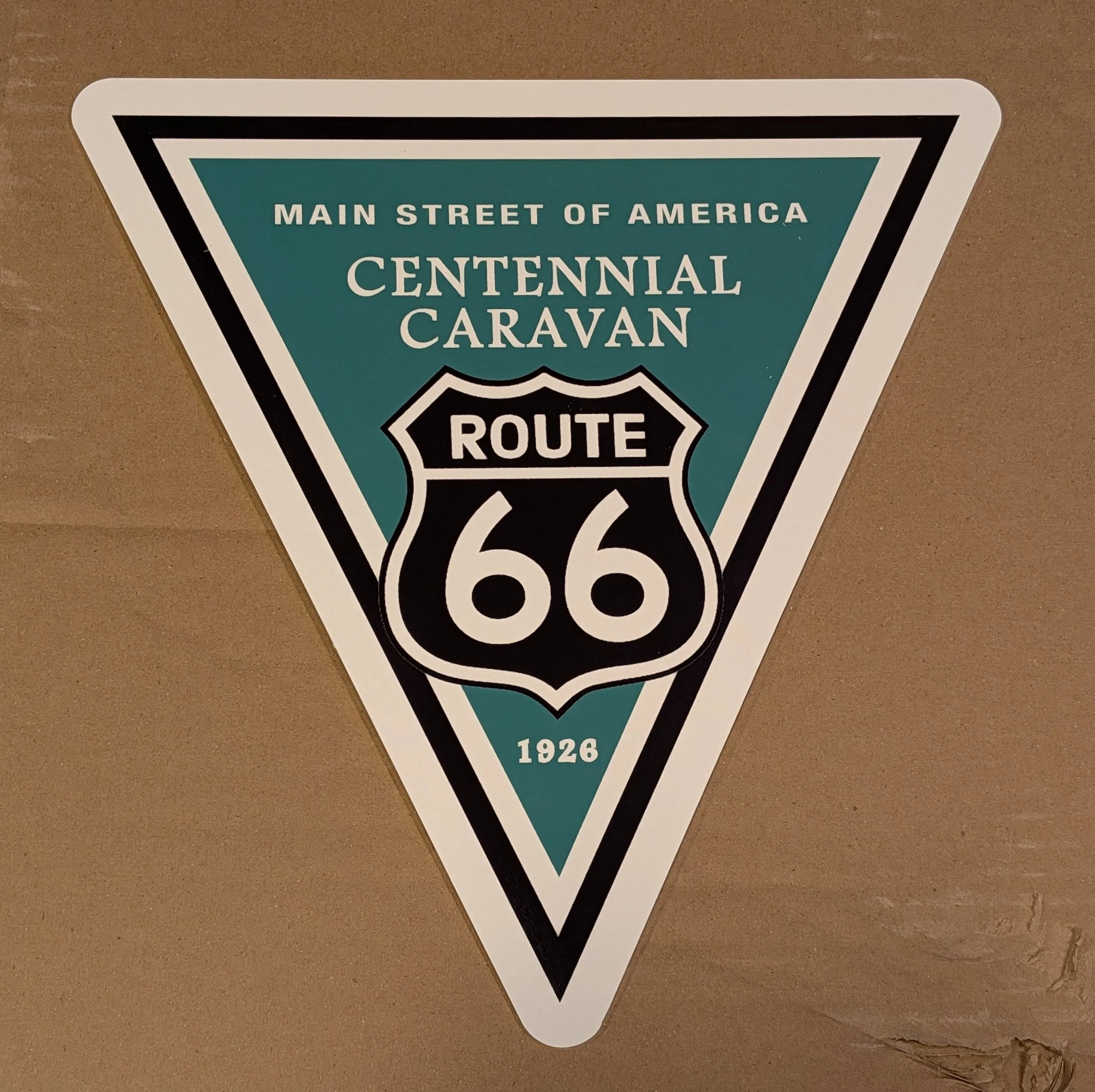 Route 66 Centennial Caravan Sign