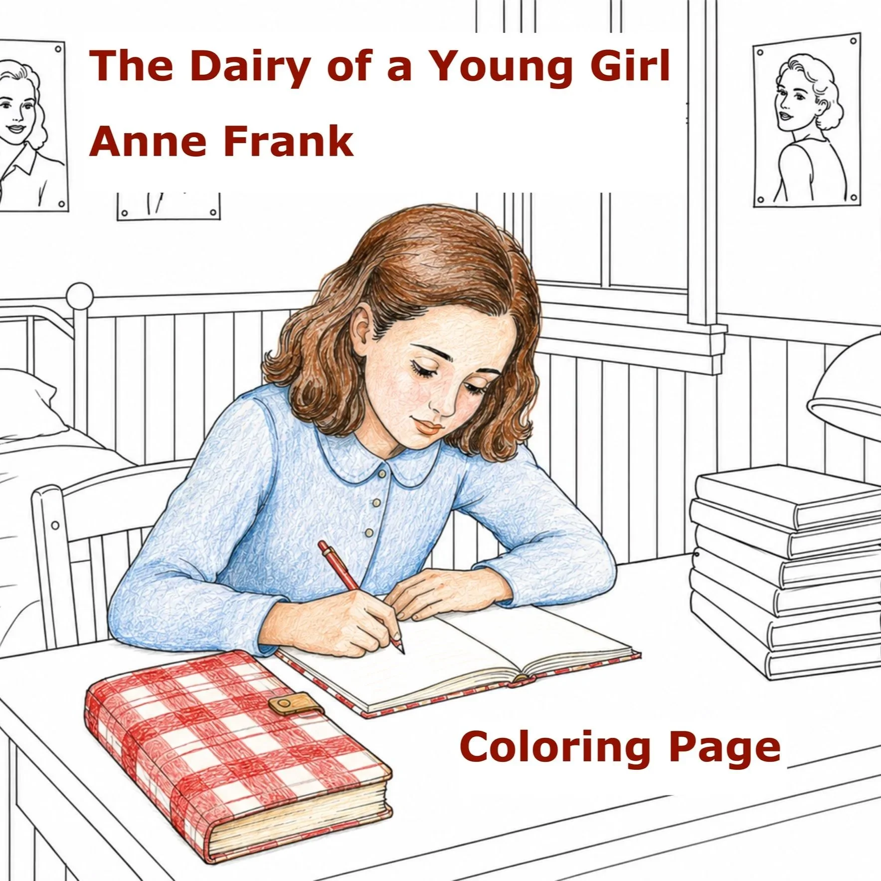 L1CP2565+Anne+Frank+_+The+Dairy+of+a+Young+Girl+_+Coloring+Page+_+Web.jpg