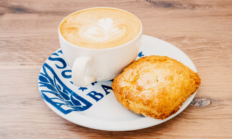 The Rumford - Ginger Scone + Honey Vanilla Latte