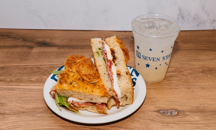 The Point Street - Focaccia Sandwich + Arnold Palmer