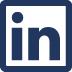 LinkedIn logo with white