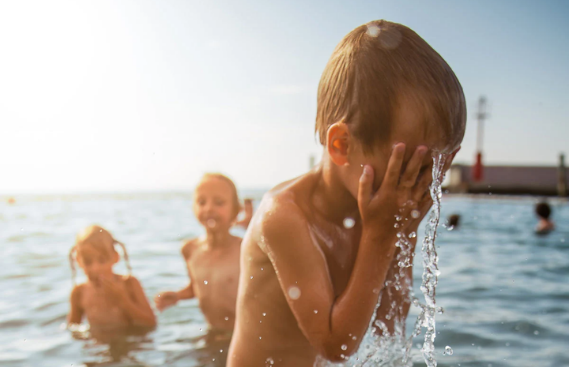 swimming at lake koocanusa madera resort bc