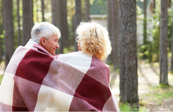 seniors relaxing at lake koocanusa madera ranch BC