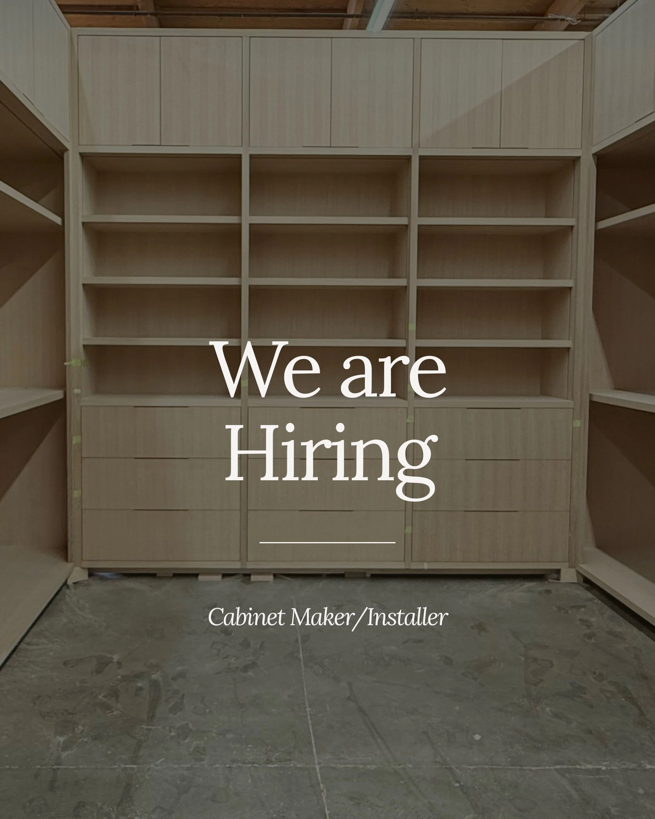 RLandis Interiors is growing and we&rsquo;re looking for a skilled Cabinet Maker/Installer to join our team. 

Contact us at Hayden@rlandisinteriors.com

Responsibilities:
-Build and assemble high-end custom cabinetry

-Read shop drawings and plans


