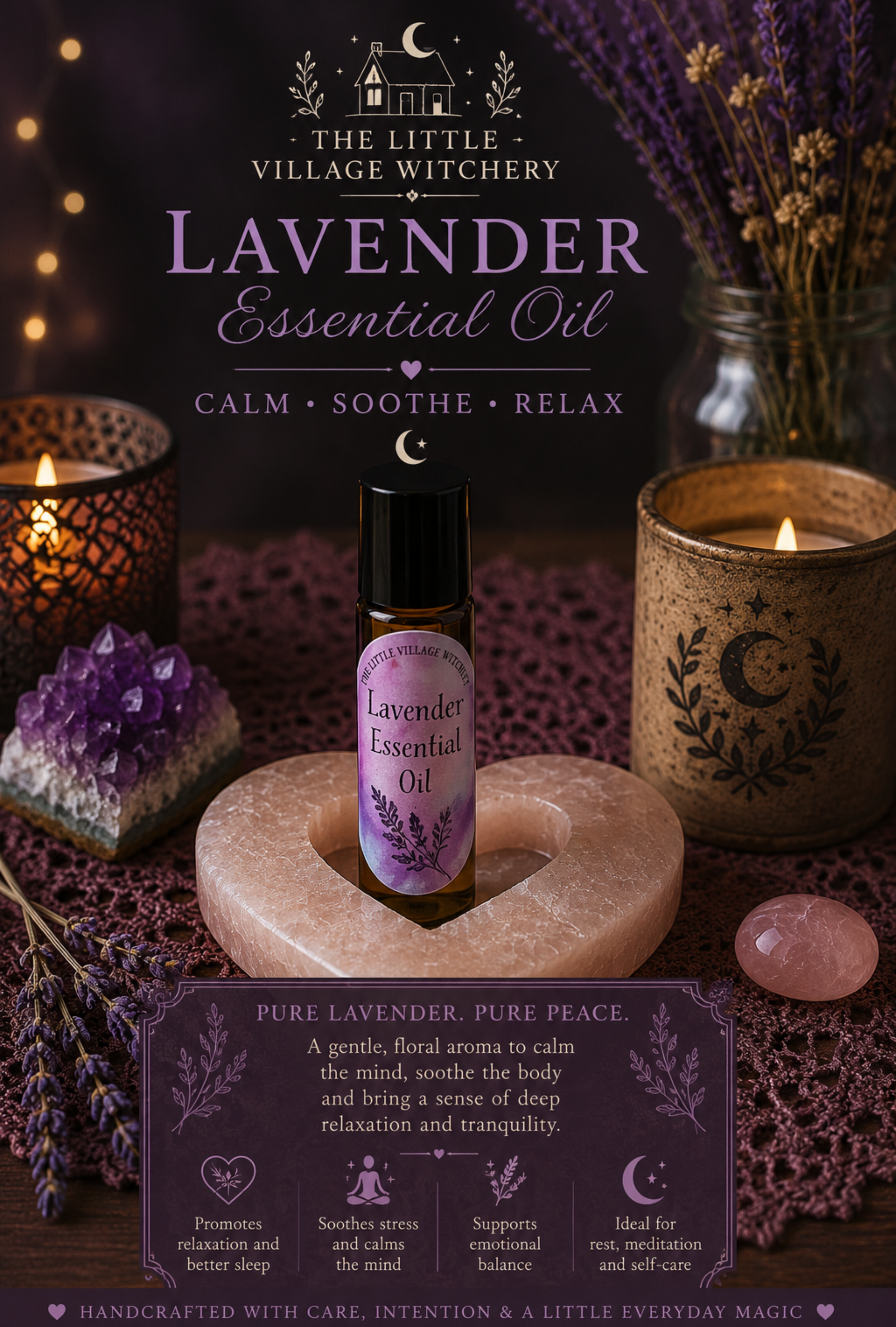 Lavender Essential Oil Roller – 10ml