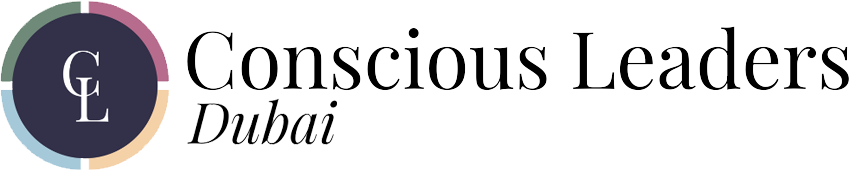 Logo for Conscious Leaders Dubai, featuring a circular emblem with colored segments and the initials 'CL' inside.