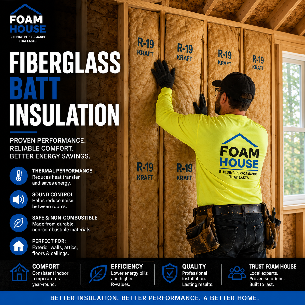 Batt Insulation: Fiberglass
