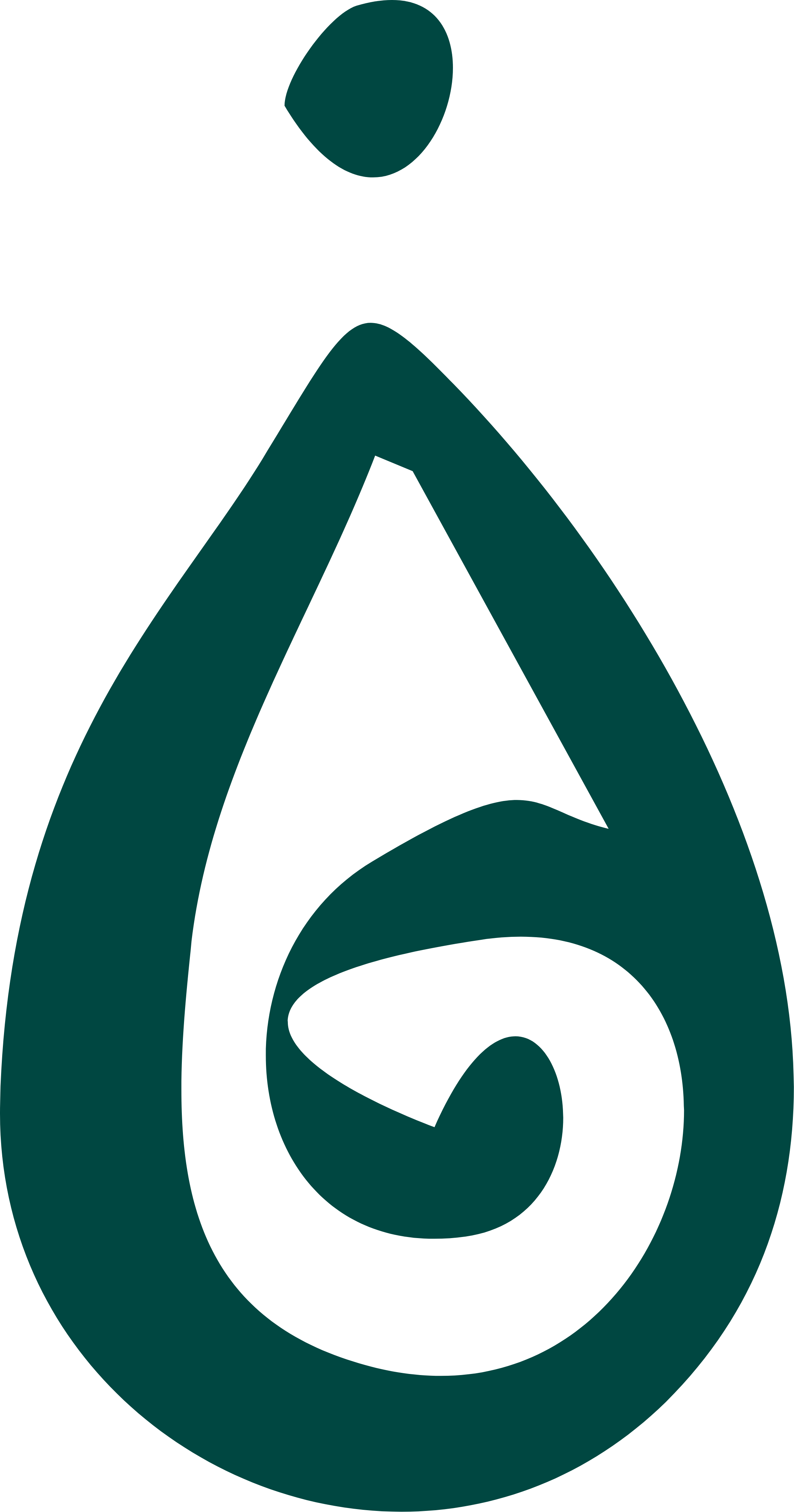 Black silhouette of the number six with a green circle on top of the upper part of the six.