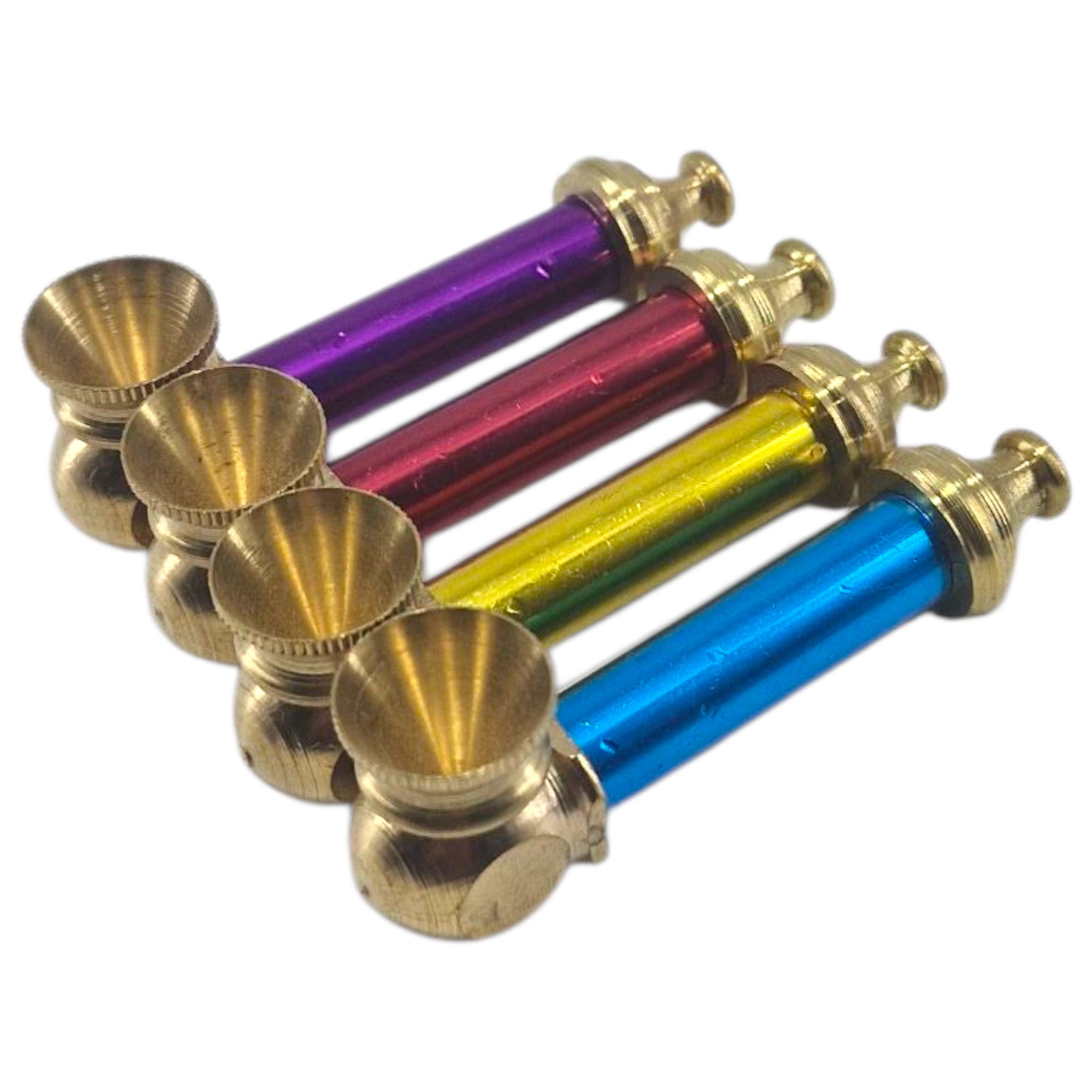 Small Brass Metal Tobacco Pipe – 6.5cm