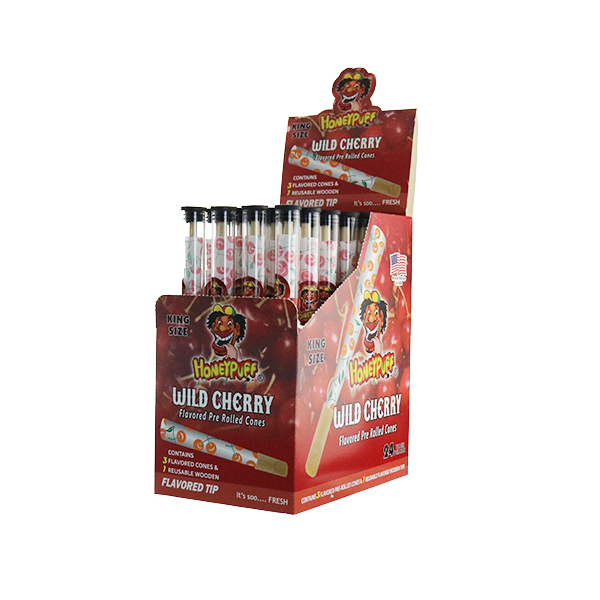 Wild Cherry HoneyPuff Pre-Rolled Cones x3