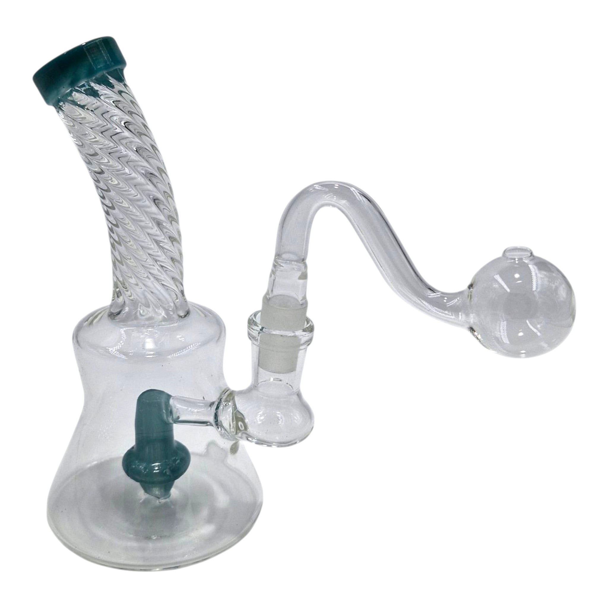 Layed Back Twisted Lollipop Bubbler 15.5cm