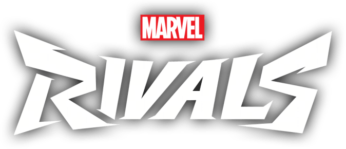 Marvel Rivals logo with bold white text on a black background.