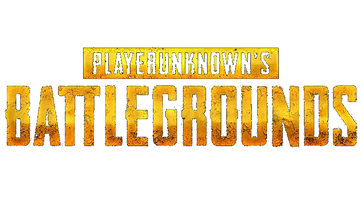 Logo of PlayerUnknown's Battlegrounds with yellow and black text and glitch effects.