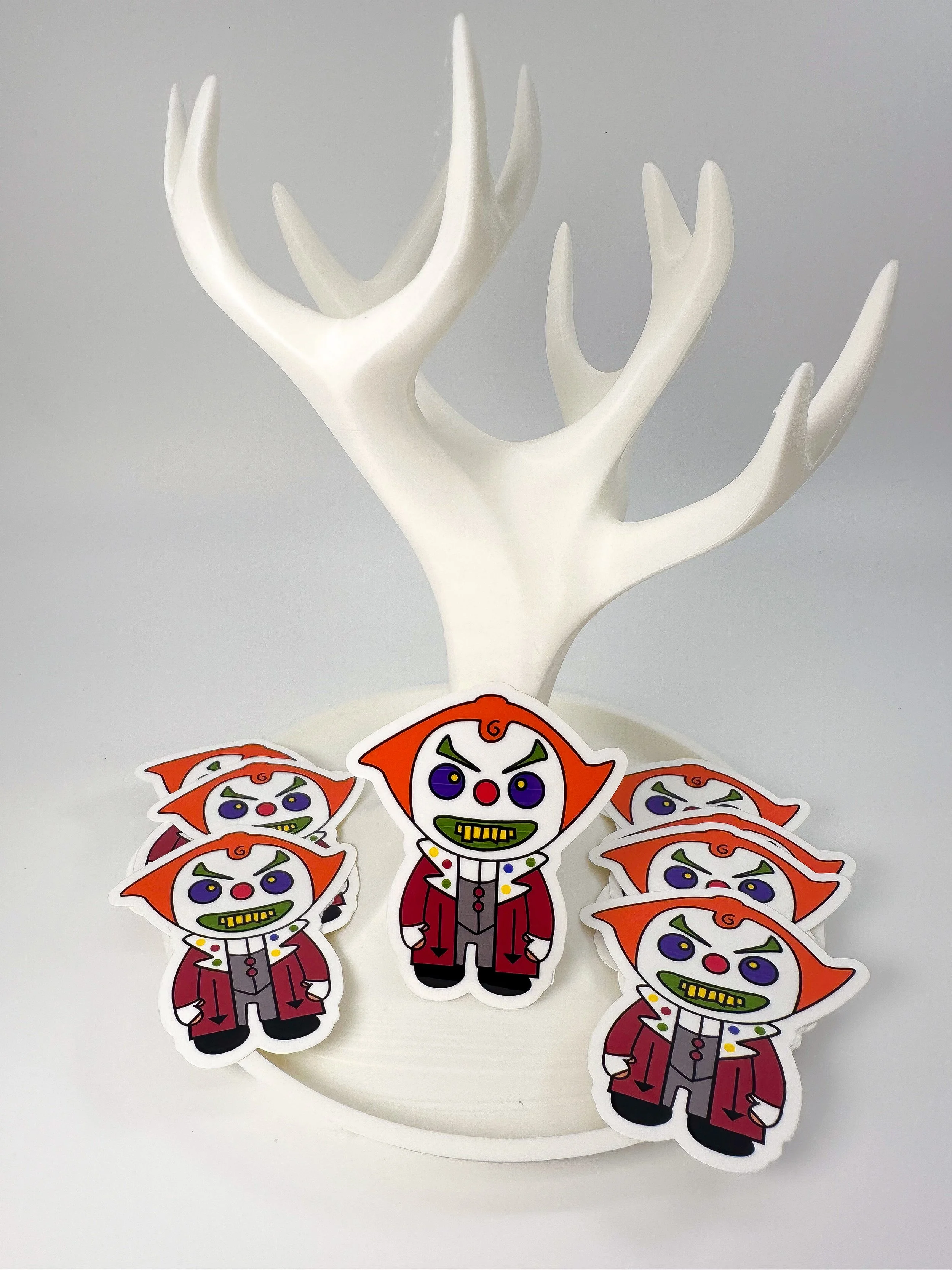 Creepy Clown in Town Stickers
