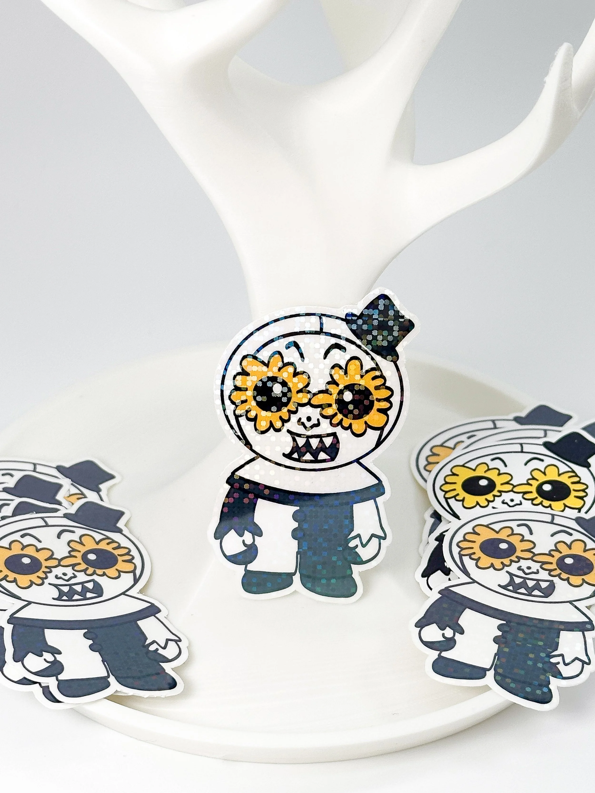 Arty Flower Power Holographic Sticker