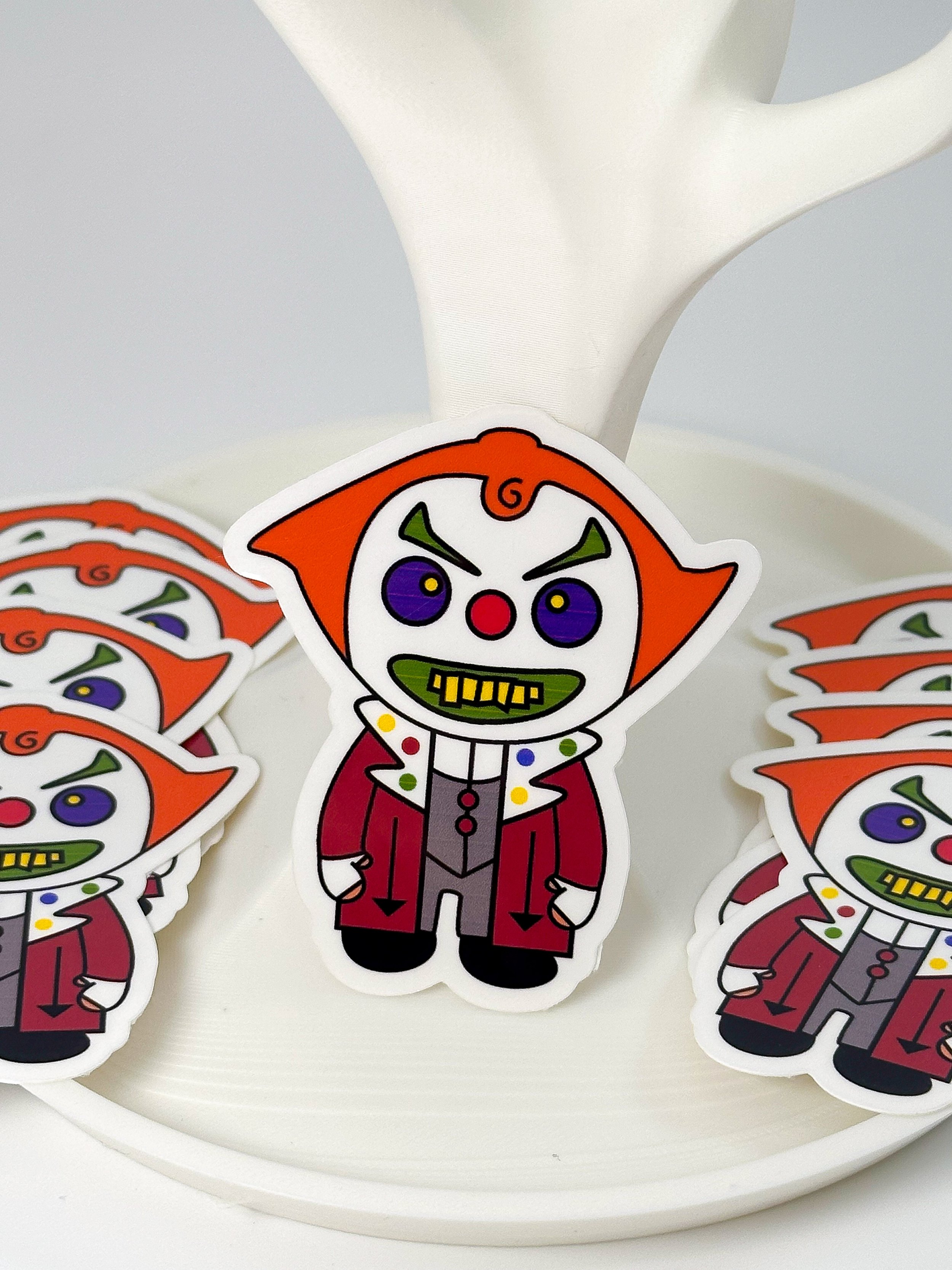 Creepy Clown in Town Sticker