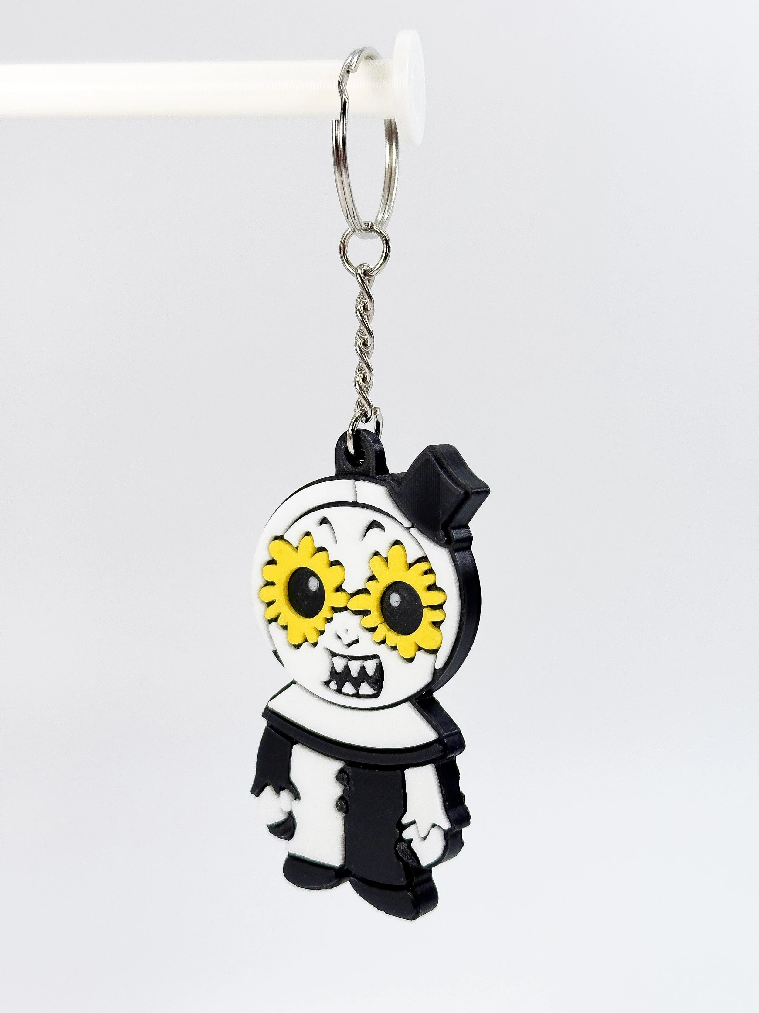 Arty Flower Power Keychain - Double Sided 