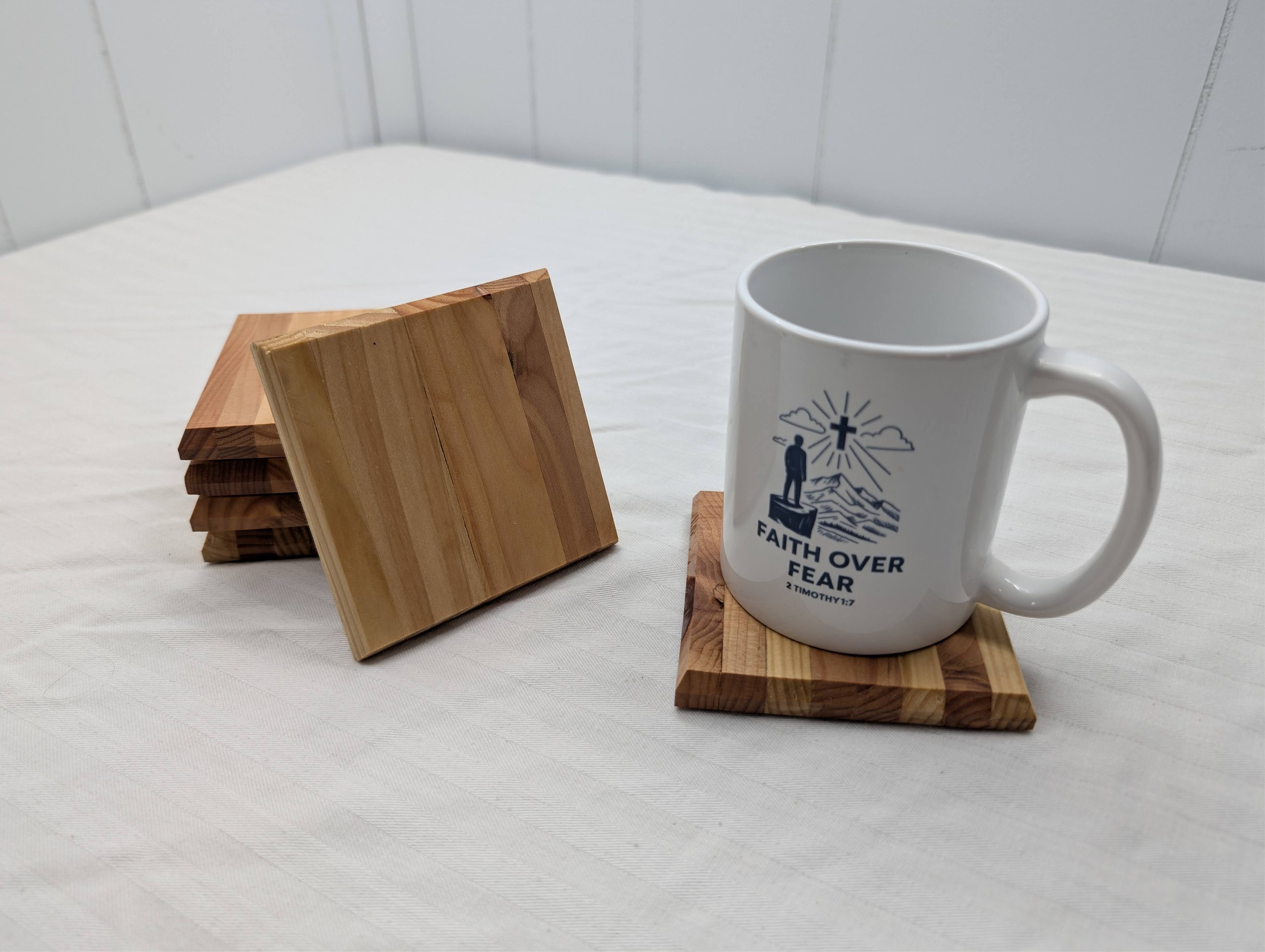Handcrafted Cedar Coasters