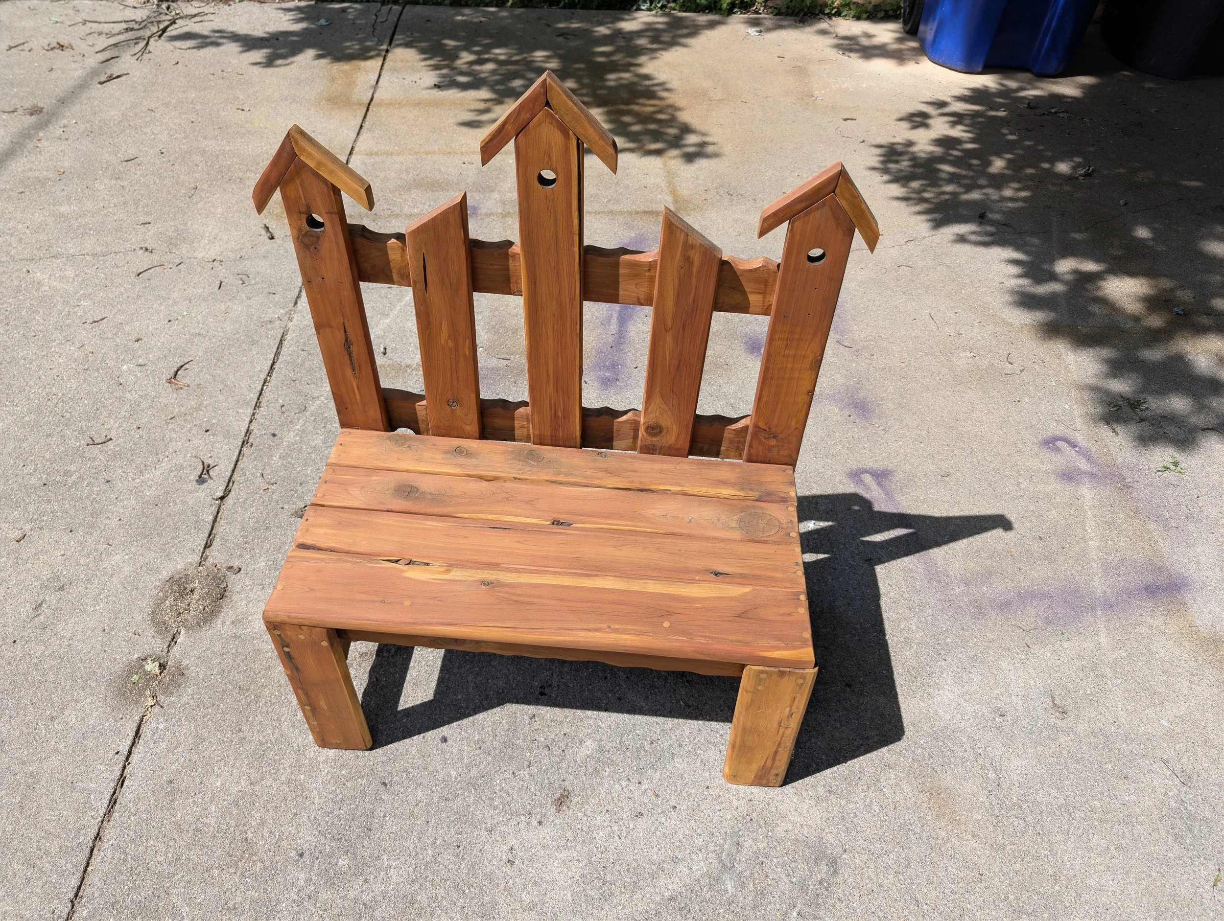 Cedar kids bench