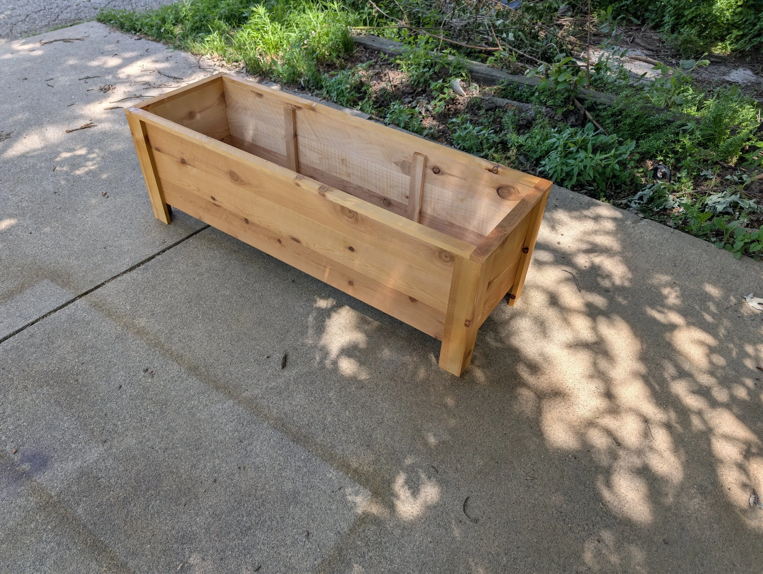 48" x 16" x 16" Handmade Cedar Raised Planter Box