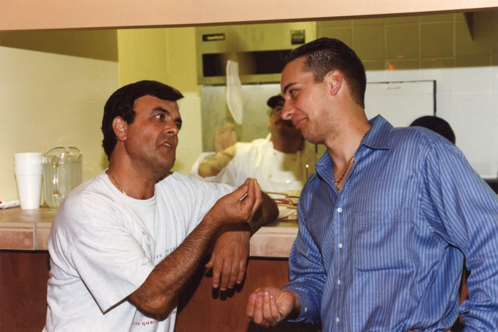 Early years of Chef Tomaso and Chef Joey together bonding in their earlier restaurant together