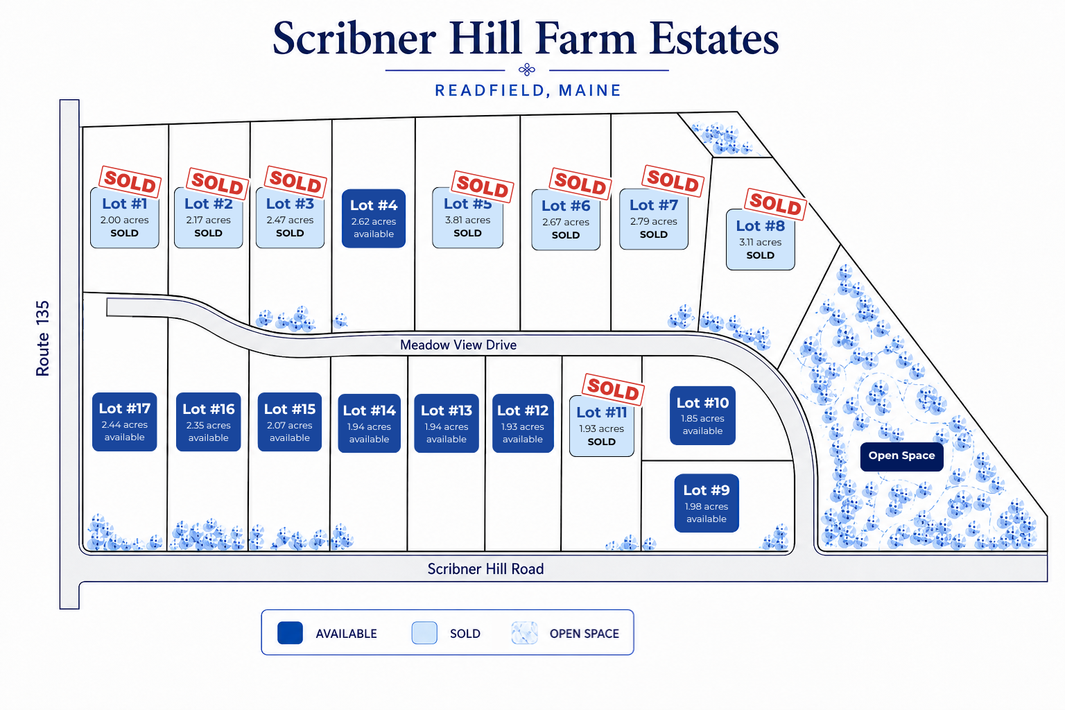 Enlarged Scribner Hill Farm plot plan