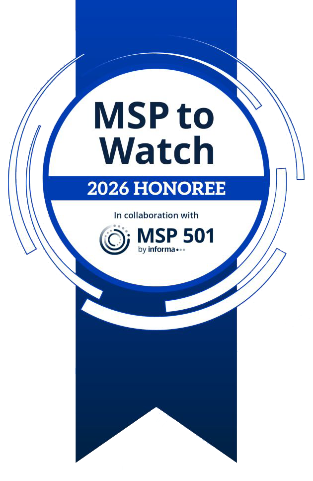 Award ribbon titled "MSP to Watch 2026 Honoree" in partnership with MSP 501 by Informa.