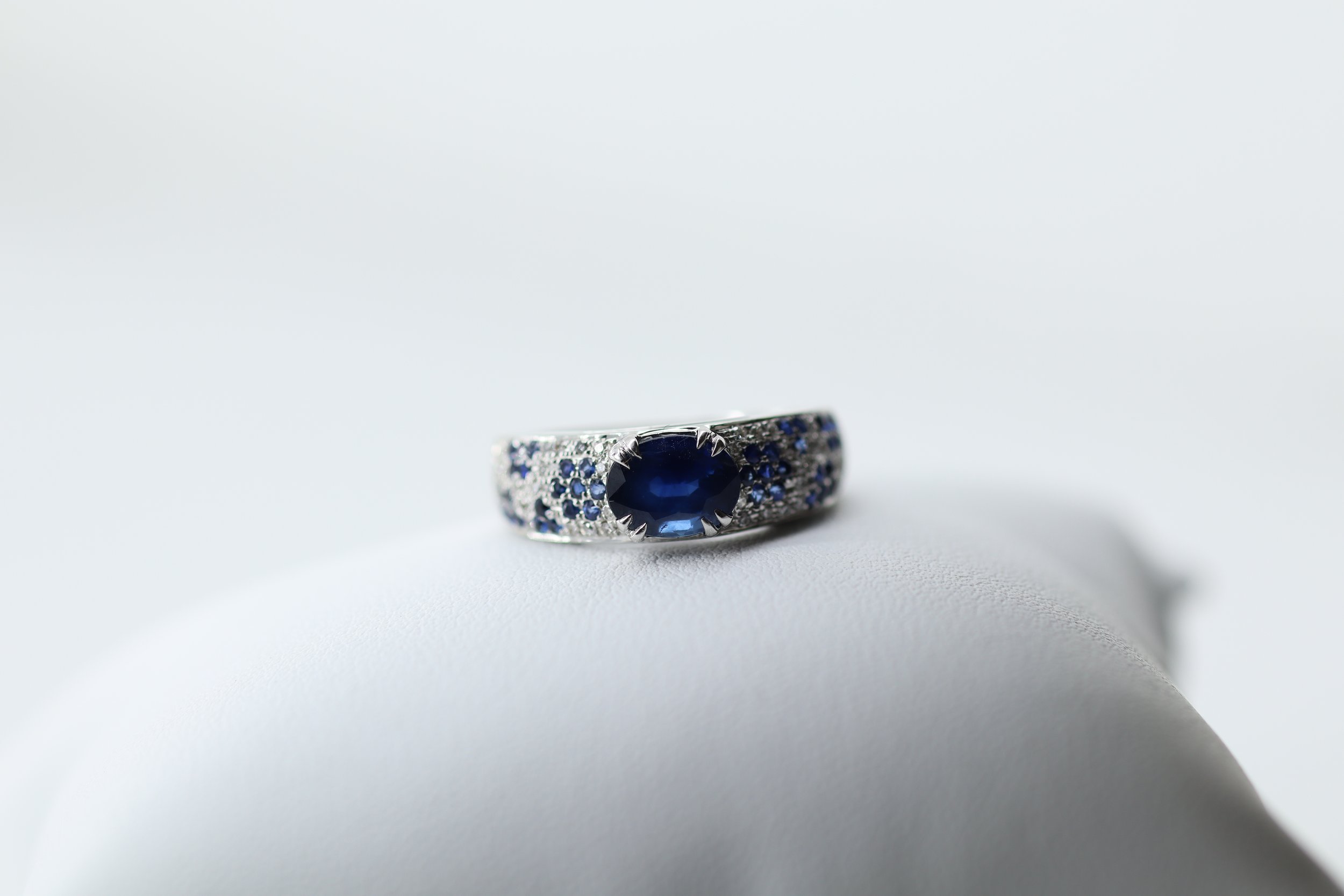 Sapphire Pavé Ring