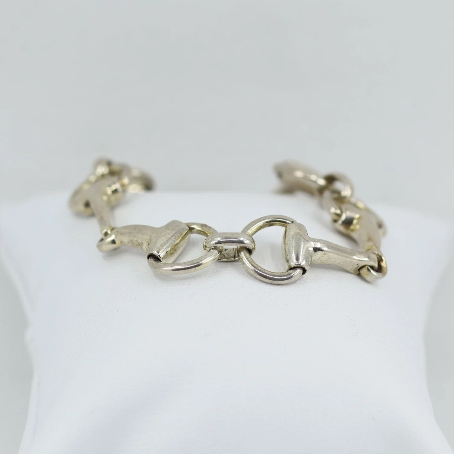 Italian Sterling Silver Horse Bit Bracelet