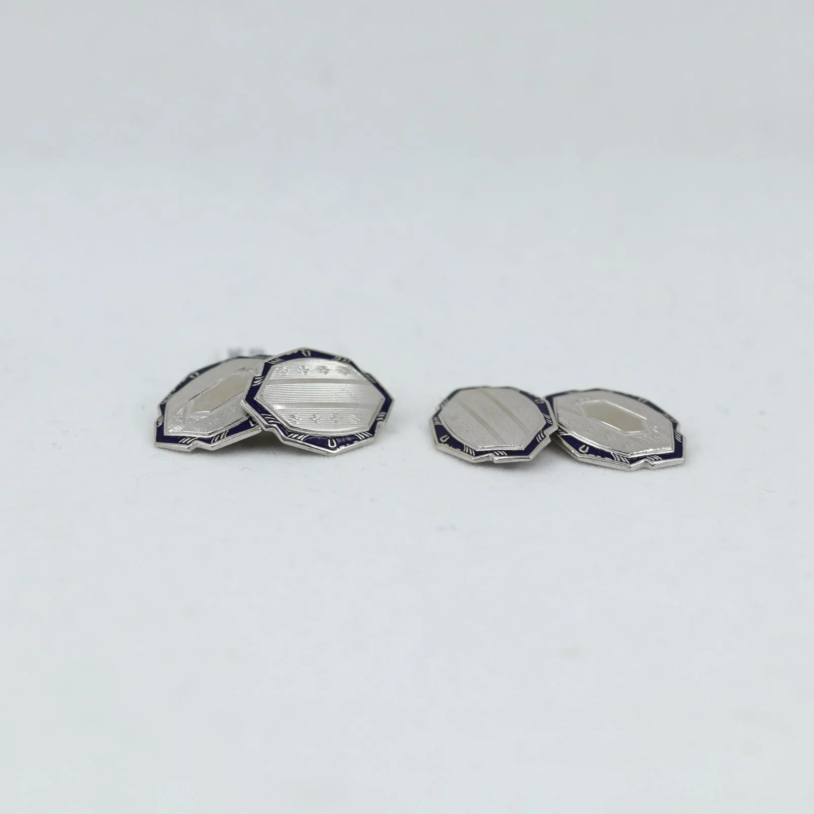 Vintage Enamel Octagonal Cufflinks