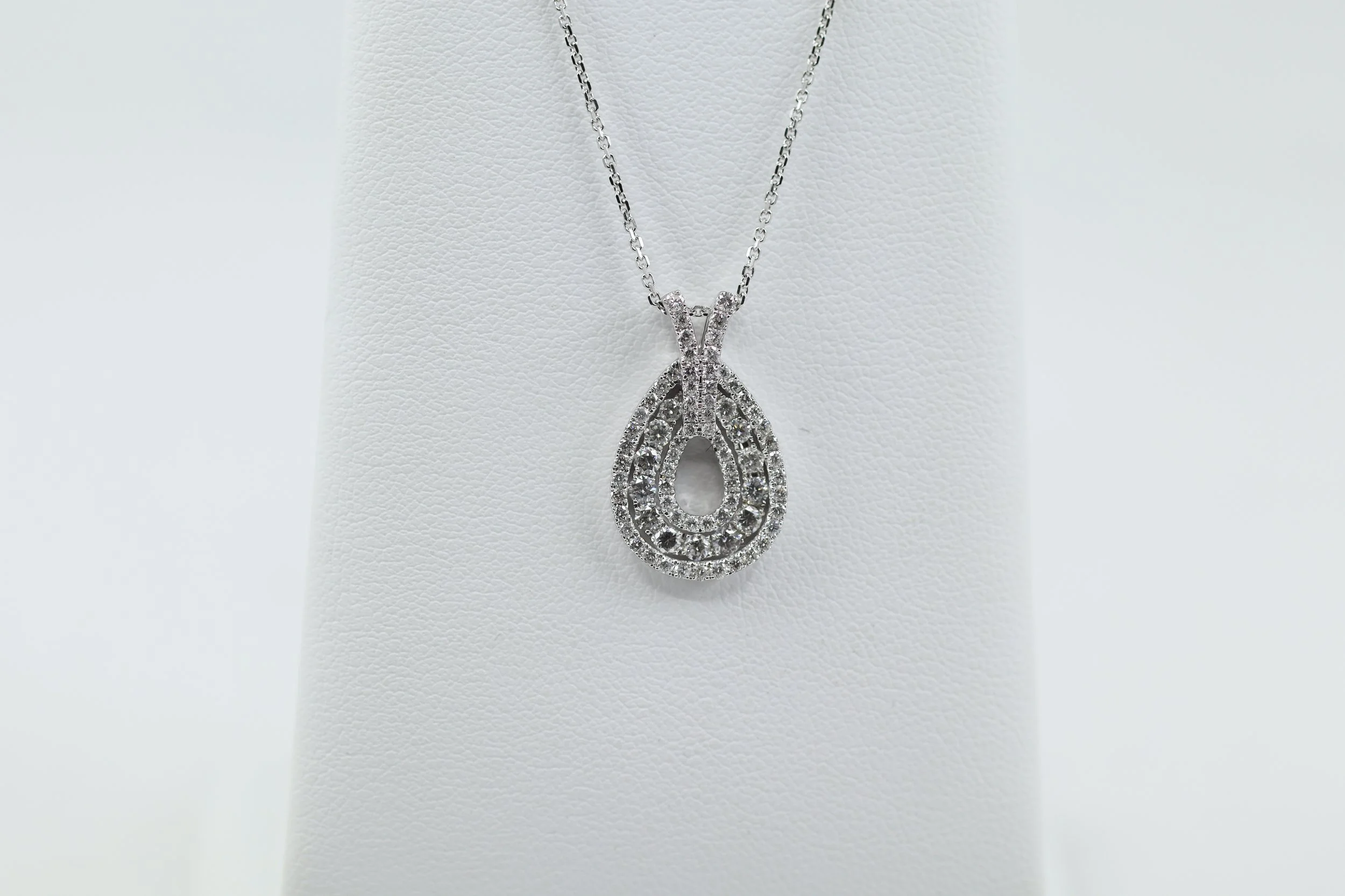 Diamond Teardrop Pendant Necklace