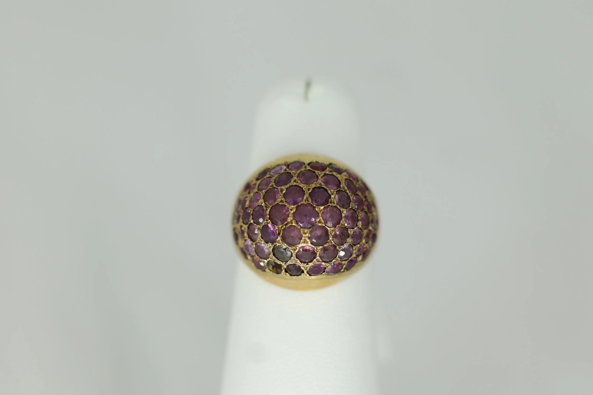 Rose-Cut Ruby Dome Ring