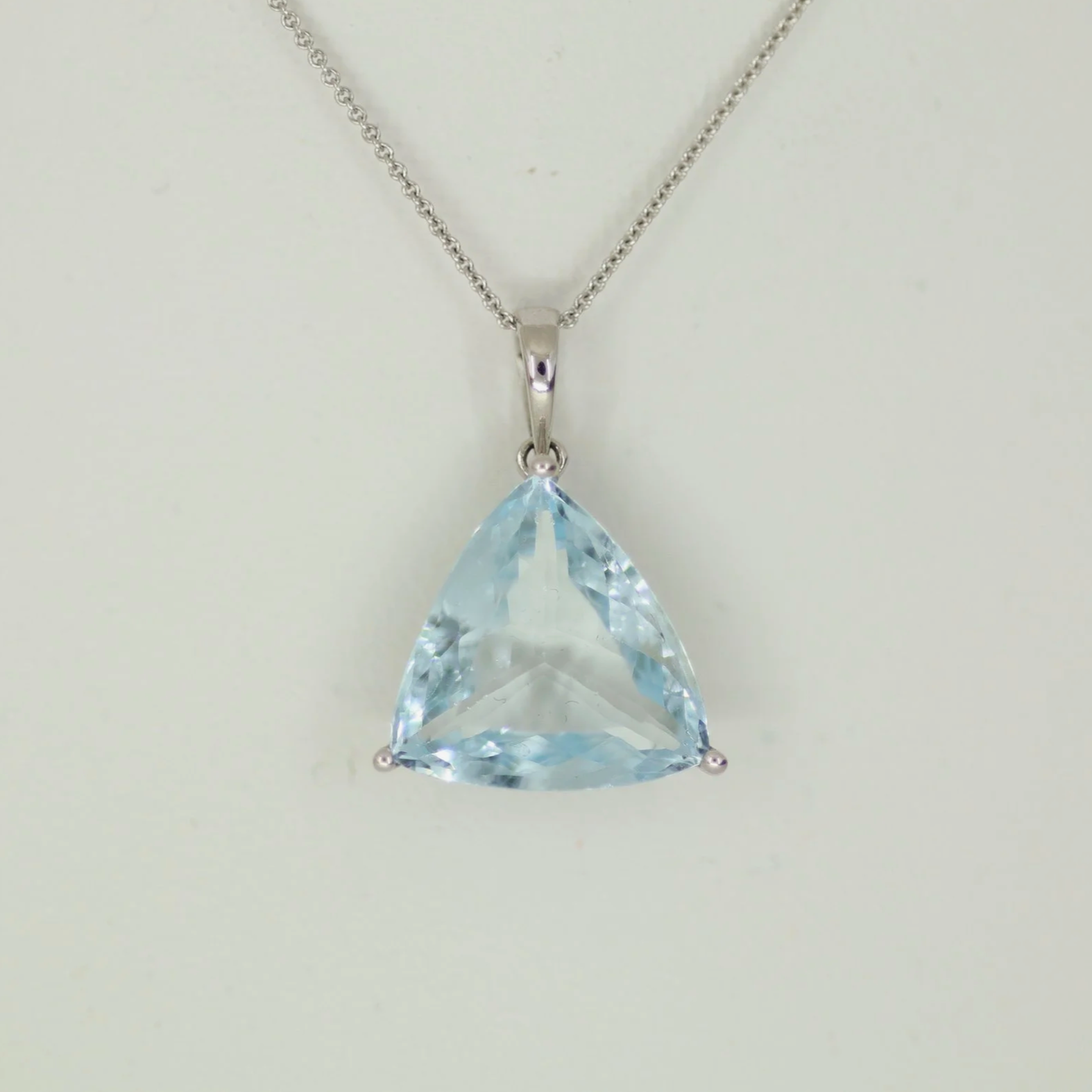 Trillion Aquamarine Pendant
