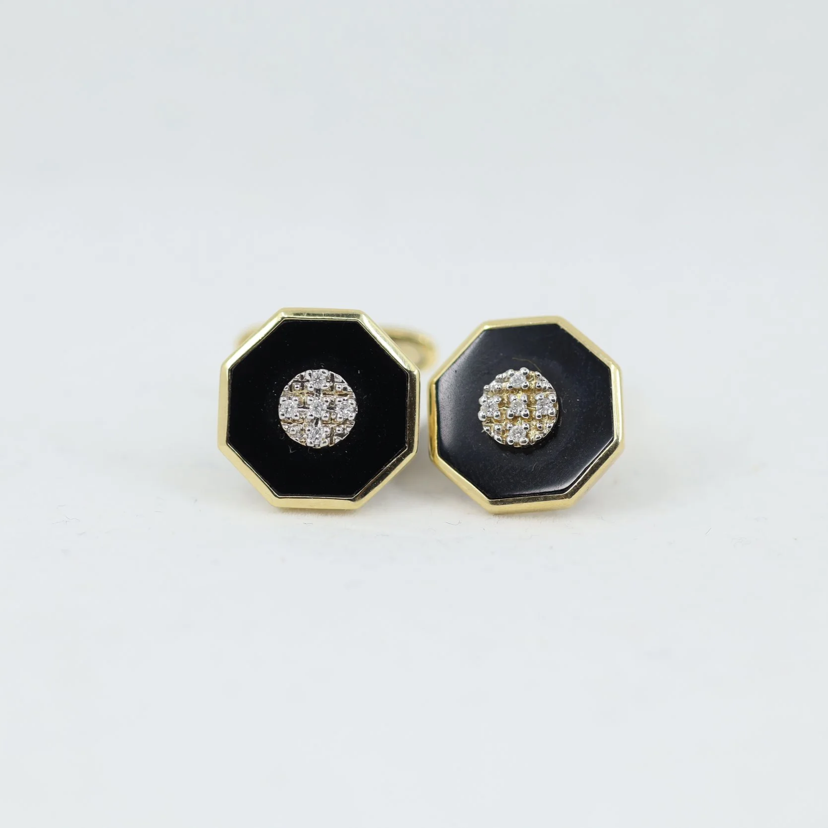Black Onyx Diamond Cufflinks